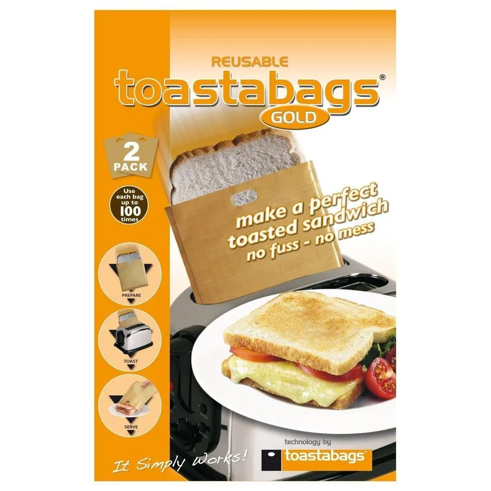 Toastabag Gold Reusable Sandwich Bags 2 Pack