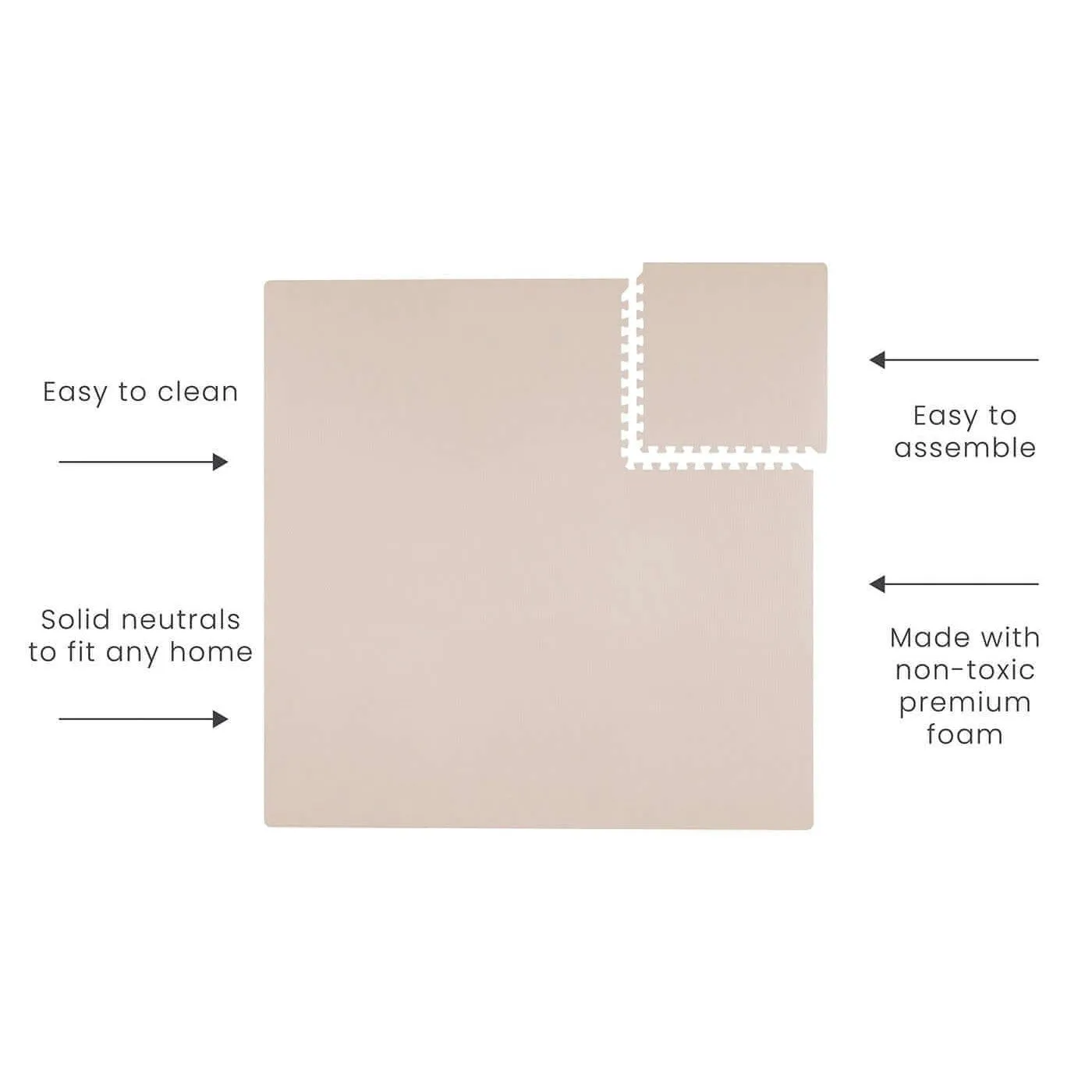 Toddlekind Classic Foam Playmats | Blush