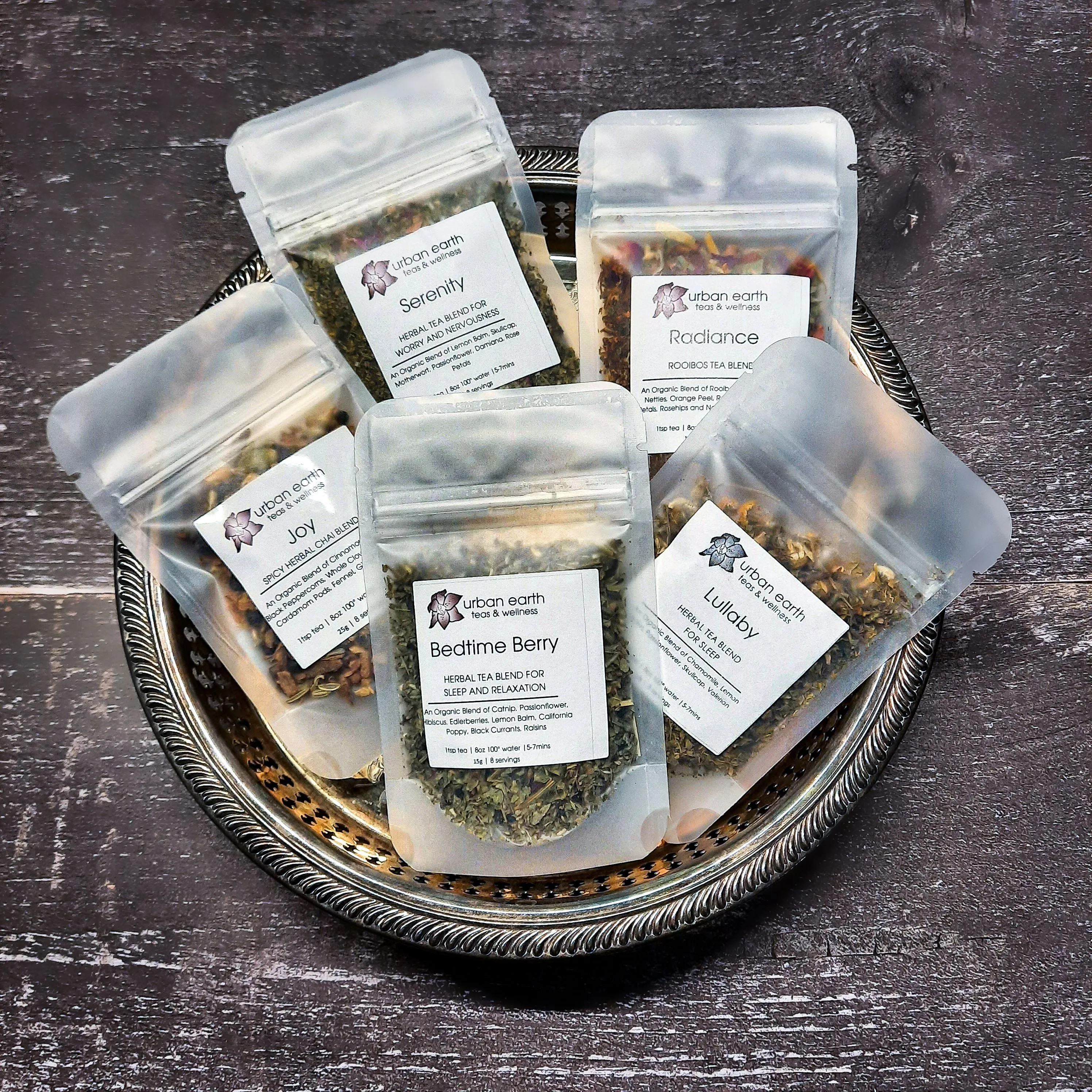 Urban Earth Teas Blended Organic Herbal Teas - Assorted Varieties