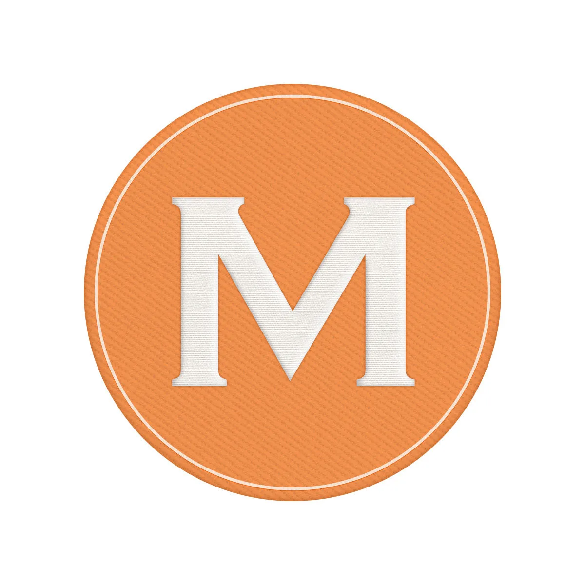 Woven Monogram Orange Patch