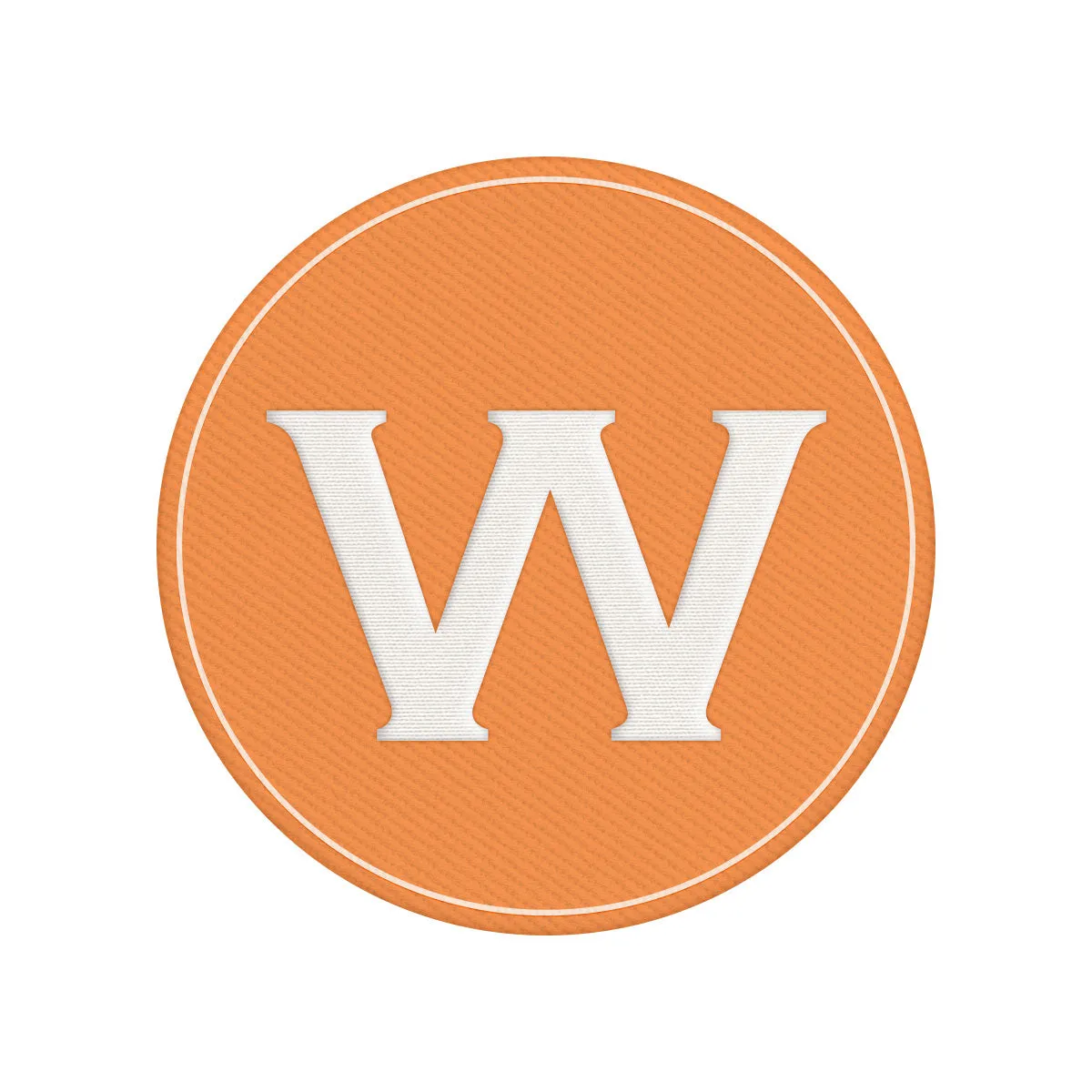 Woven Monogram Orange Patch