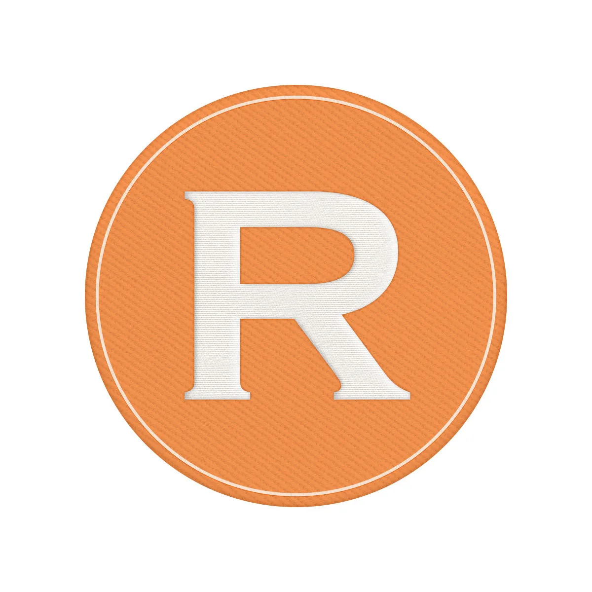 Woven Monogram Orange Patch